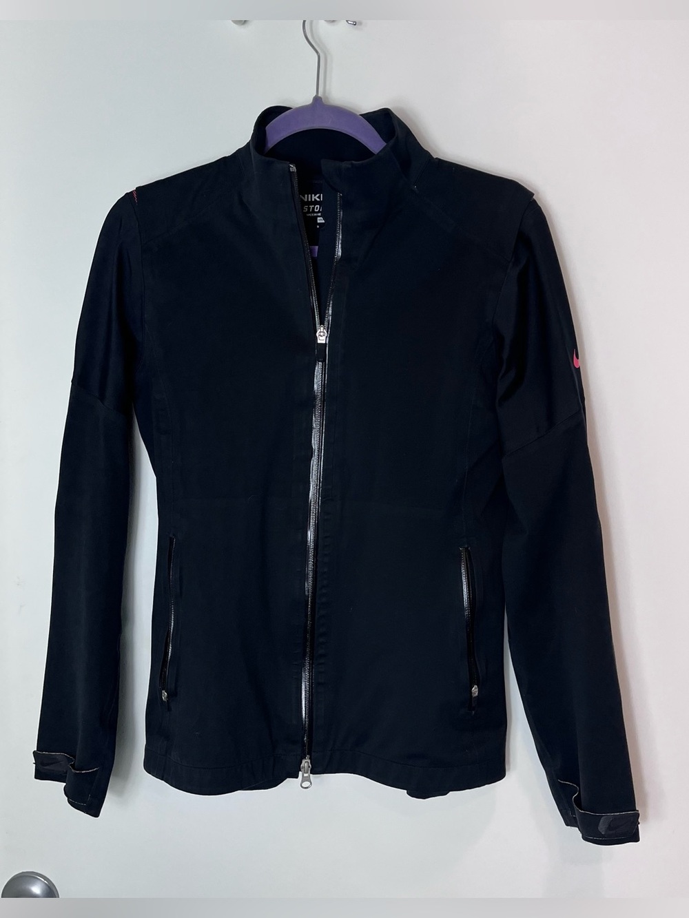 Nike Golf Storm-FIT Outerwear Black Full-Zip Athletic Jacket Womens Small Vented